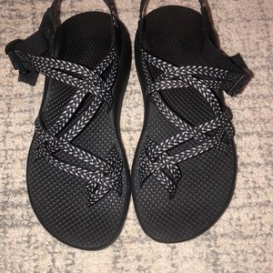 Black and white Chacos